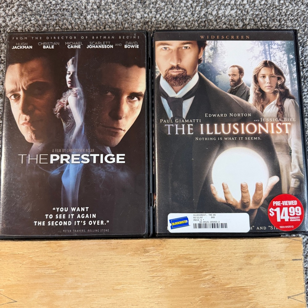 The Prestige and The Illusionist‎ DVD Bundle Magic Mystery Movies  217B4
